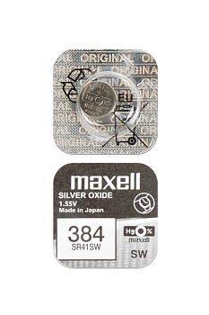 Батарейка (элемент питания) Maxell SR41SW 384 (0%Hg), 1 штука