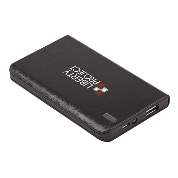Внешний АКБ "LP" 6000 мАч Li-Pol USB выход 2, 1А "Squares Series" (черный)