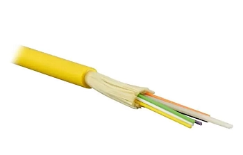 ВО кабель внутренний, Distribution, LSZH, 8 волокон,  SM, OS2, желтый, LAN-OFC-DI8-S2-LS