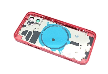 Задняя крышка (корпус) в сборе с рамкой для Apple iPhone 12, red