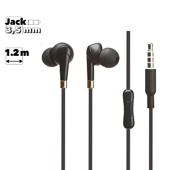 Гарнитура Hoco M58 Amazing Universal Earphones With Mic, черная