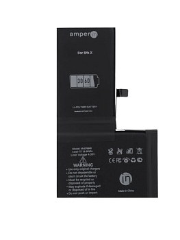 Аккумулятор Amperin для телефона Apple iPhone X, 3.81В, 3060мАч