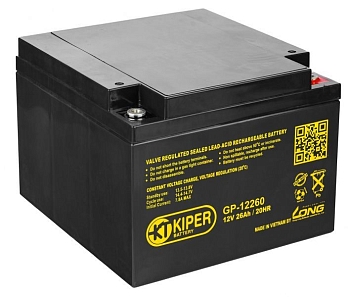 Аккумуляторная батарея Kiper GP-12260, 12В, 26Ач