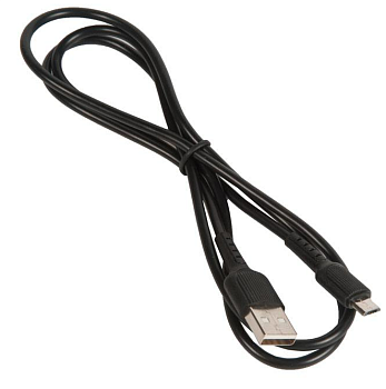 Кабель USB BOROFONE BX16 для Micro USB, 2.4A, длина 1м, черный