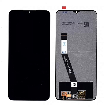 Дисплей (экран в сборе) для телефона Xiaomi Redmi 9, черный (оригинал LCD)