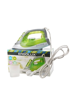 Утюг ERGOLUX ELX-SI02-C34 электрический, салатовый с белым и серым