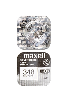 Батарейка (элемент питания) Maxell SR421SW 348 (0%Hg), 1 штука