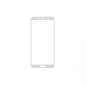 Защитное стекло "Полное покрытие" для Huawei Honor 7A Pro белое