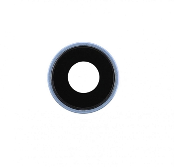 Стекло основной камеры для Apple iPhone XR с рамкой, синее