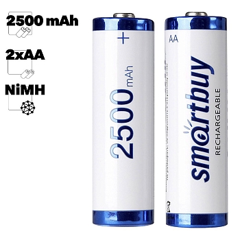 Аккумулятор NiMh Smartbuy R06 AA 2500mAh 2шт в блистере