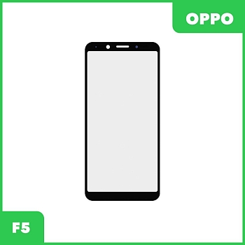 Стекло + OCA пленка для переклейки Oppo F5, черный