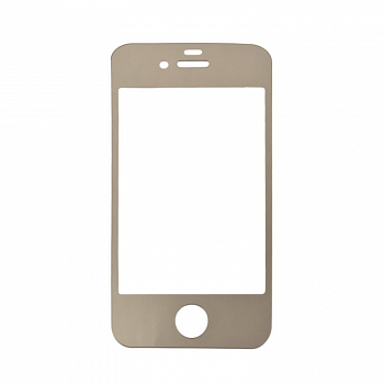 Защитное стекло для Apple iPhone 4, 4S Tempered Glass 0, 33мм 9H (двойное, золотое, ударопрочное)