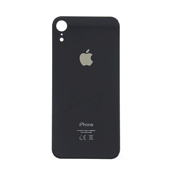 Задняя крышка (стекло) для iPhone XR (черная)