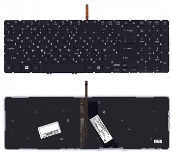 Клавиатура для ноутбука Acer TravelMate P658-M, черная с подсветкой
