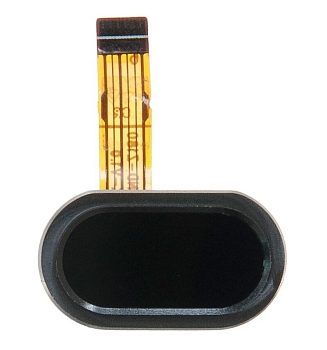 Кнопка HOME для телефона Meizu M3 mini в сборе (черная) кант серебро