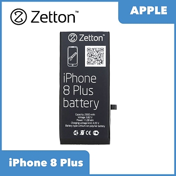Аккумулятор Zetton для телефона iPhone 8 Plus 2900 mAh, Li-Pol аналог 616-00367