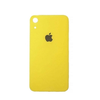 Задняя крышка (стекло) для iPhone XR (желтая)