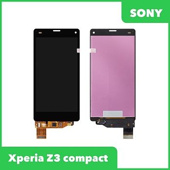 LCD дисплей для Sony Xperia Z3 compact D5803, D5833 в сборе с тачскрином (черный)