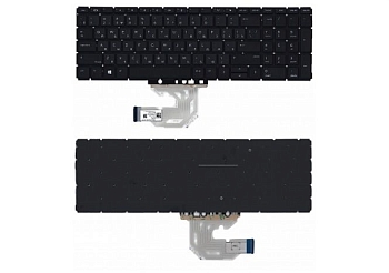 Клавиатура для ноутбука HP ProBook 450 G6, 455 G6, 450R G6, черная, без рамки