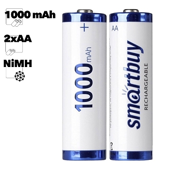 Аккумулятор NiMh Smartbuy R06 AA 1000mAh 2шт в блистере