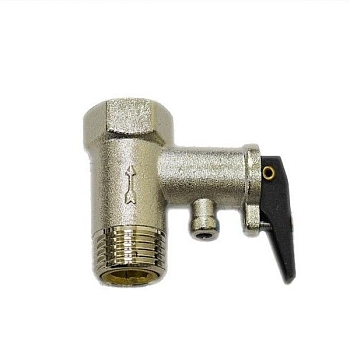 Клапан для водонагревателя, предохранительный, 1/2, с ручкой, 7 бар, 0, 7 МПа, код 100507