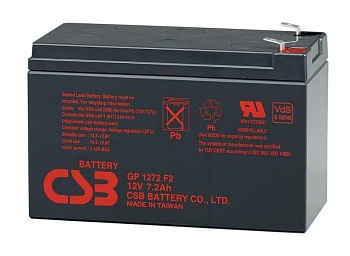 Аккумуляторная батарея CSB GP 1272, F2, 12В, 7.2Ач (8Ач)