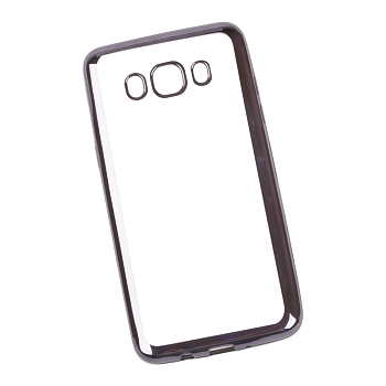 Чехол силиконовый LP для Samsung Galaxy J5 2016 TPU (прозрачный с черной хром рамкой (европакет))