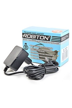 Универсальное зарядное устройство Robiton ID6-500S угловой 5.5x2.1, 15 (-)