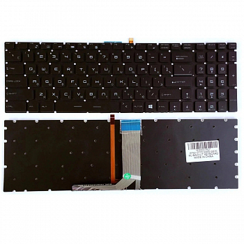 Клавиатура для ноутбука MSI GS60, GS70, GP62, GL72, GE72, GT72 черная, без рамки, подсветка цветная (RGB)