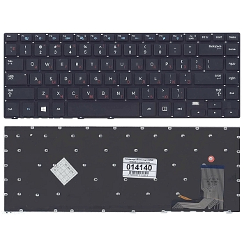 Клавиатура для ноутбука Samsung NP370R4E, NP450R4E, черная, с подсветкой