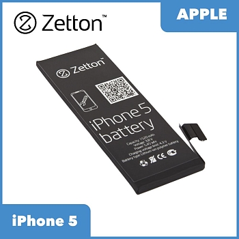 Аккумулятор Zetton для телефона iPhone 5 1520 mAh, Li-Ion аналог 616-0613