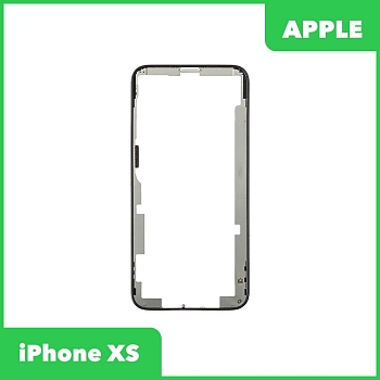Рамка дисплея (средняя часть) для Apple iPhone XS, черная (оригинал)