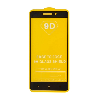Защитное стекло для Xiaomi Redmi 4A Edge To Edge 9H Glass Shield 9D (желтая подложка)