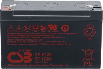 Аккумуляторная батарея CSB GP-6120, 6В, 12Ач