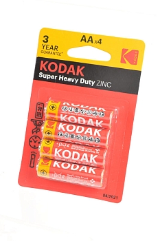 Батарейка (элемент питания) Kodak Extra Heavy Duty R6 BL4, 1 штука