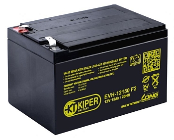 Аккумуляторная батарея Kiper EVH-12150 F2, 12В, 15Ач