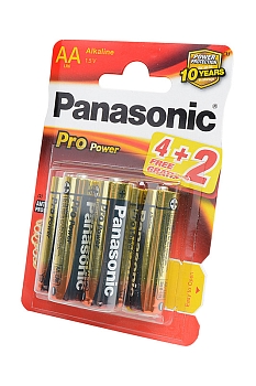 Батарейка (элемент питания) Panasonic Pro Power LR6PPG/6BP LR6 BL6, 1 штука