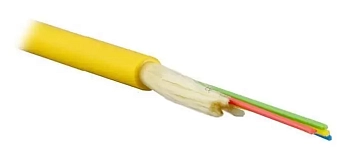 ВО кабель внутренний, Distribution, LSZH, 4 волокна,  SM, OS2, желтый, LAN-OFC-DI4-S2-LS