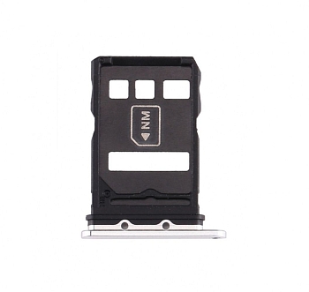 Держатель (лоток) SIM-карты для Huawei P40, P40 Pro, серебряный