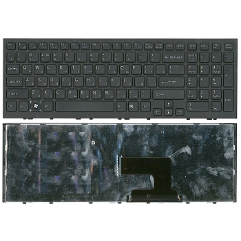 Клавиатура для ноутбука Sony Vaio VPC-EH, черная, с рамкой