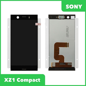 Дисплей (экран в сборе) для телефона Sony G8441 (XZ1 Compact), 100% оригинал (черный)