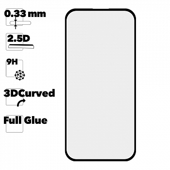 Защитное стекло IT`S ME для iPhone 15 Full Glue (черное)