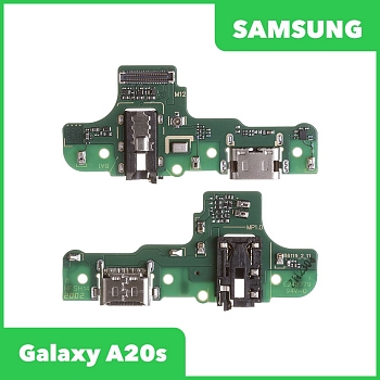 Системный разъем (разъем зарядки) для Samsung Galaxy A20s SM-A207, разъем гарнитуры и микрофон (оригинал)