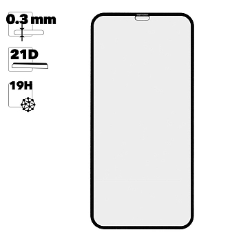 Защитное стекло для телефона Apple iPhone 11, XR Full Curved Glass 21D 0, 3 мм (оранжевая подложка)