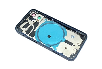Задняя крышка (корпус) в сборе с рамкой для Apple iPhone 12 Mini, blue