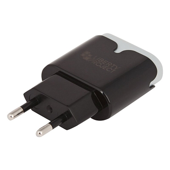 Сетевое зарядное устройство "LP" с USB выходом 2.1А Tower Of Power (черный, коробка)