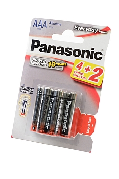 Батарейка (элемент питания) Panasonic Everyday Power LR03EPS/6BP 4+2F LR03 BL6, 1 штука