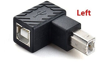 Угловой удлинитель USB Type B с поворотом влево