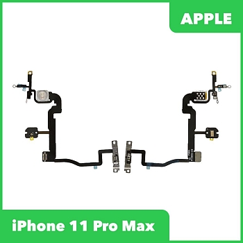 Шлейф для Apple iPhone 11 Pro Max на кнопку включения и микрофон