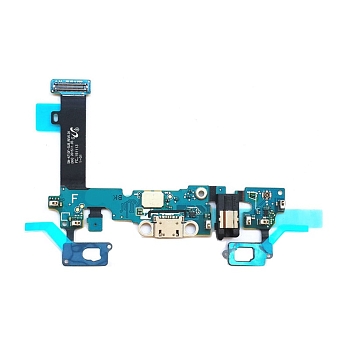 Разъем зарядки для телефона Samsung A710F (A7 2016) с разъемом гарнитуры и микрофоном, кнопка Home